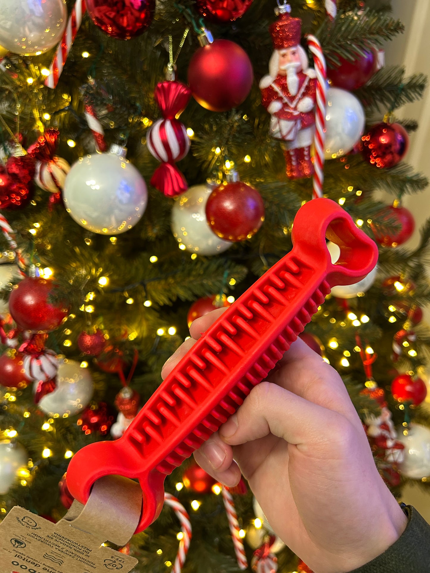 Dental gryzak, kość do żucia czerwona