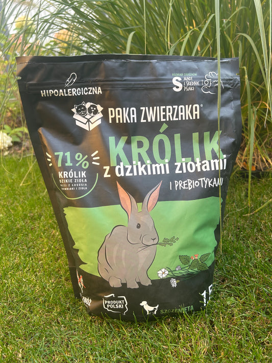 Karma sucha Królik z dzikimi ziołami "S" Junior 1,5kg