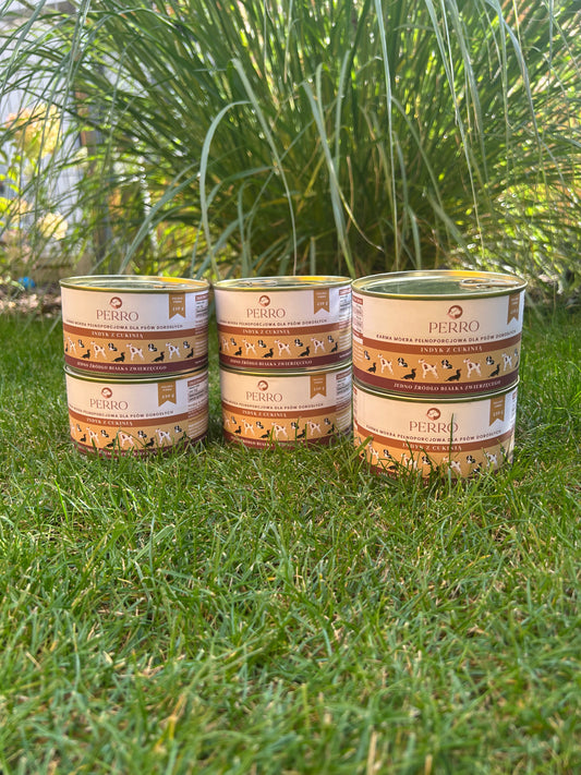 Mokra karma Perro indyk z cukinią 410g