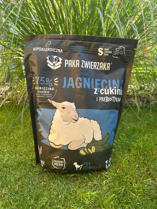 Karma sucha Jagnięcina z cukinią "S" 1,5kg