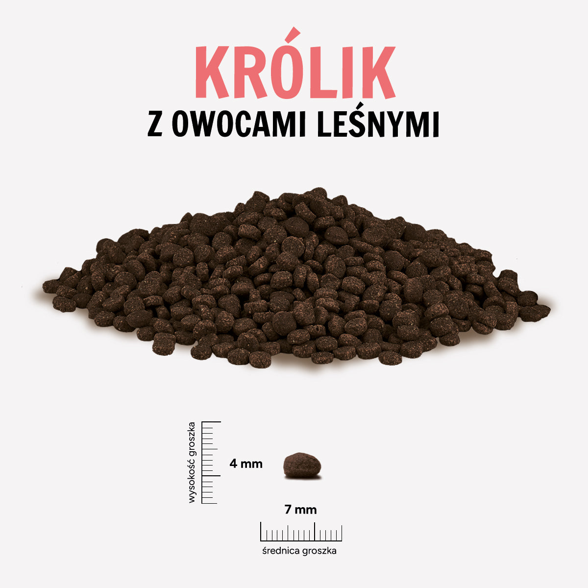 Karma sucha Królik z owocami leśnymi "S" 1,5kg