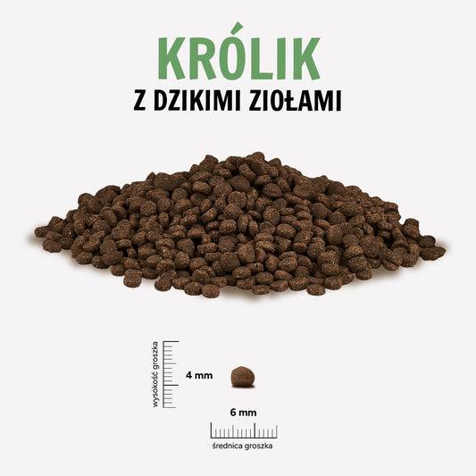 Karma sucha Królik z dzikimi ziołami "S" Junior 1,5kg